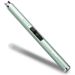 JETPRO USB ولاعة شموع قابلة لإعادة الشحن ولاعة إلكترونية مقاومة للرياح عديمة اللهب مع زر أمان للتخييم والطهي والشواء (أسود) in Kuwait