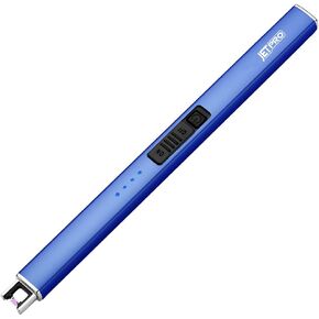 Electric Arc Windproof Lighter Flameless USB Rechargeable Lighter with Safety Lock for Candle BBQ Camping (Purple) in Saudi Arabia