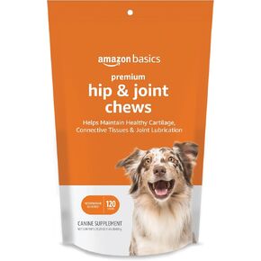 Amazon Basics Premium Dog Hip & Joint Supplement Chews with EPA and DHA, 60 Count (Previously Solimo) in Kuwait