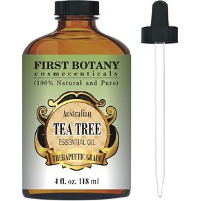 Australian Pure Tea Tree Essential Oil - 4 Fl.oz. with Glass Dropper 100% Natural Therapeutic Oil to Help in Fighting Dandruff, Acne, Toenail Fungus, Yeast Infections, Cold Sores & More. in Kuwait