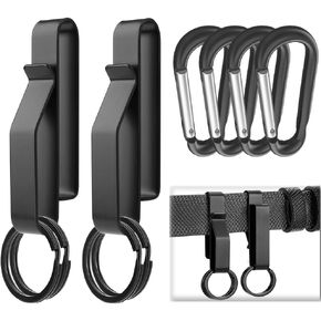 قطعتان من الملحقات التكتيكية لحزام المهام من Musibo، حامل مفاتيح حزام التحمل مع 4 إبزيم على الظهر، حامل مفاتيح، مشبك سلسلة مفاتيح للحزام، ملحقات حزام تكتيكي لحراس السجون في وكالات الإطفاء التابعة للشرطة. in Kuwait