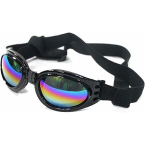 Foldable Dog Sunglasses Pet Goggles for Dog Eye Protection Outdoor Sport Sunglasses for Midium Large Dogs (Red)