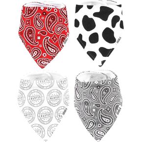 Stadela Baby Adjustable Bandana Drool Bibs, Pack of 4 in Kuwait