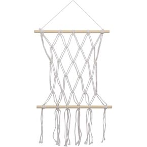 ALXBSONE عرض الصور المعلقة Macrame ديكور جدار الغرفة إطار معلق سلسلة صورة شماعات مع 8 قطع مشابك ديكور مكتب بوهو (شرابات سوداء) in Kuwait