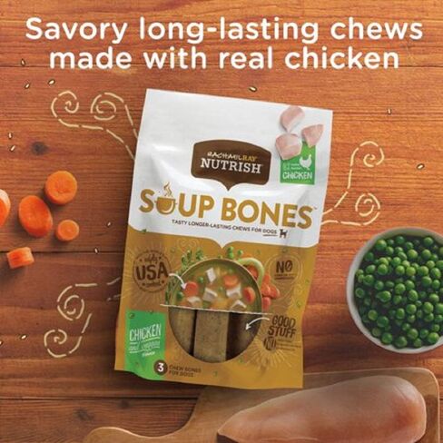 Rachael Ray Nutrish Soup Bones Dog Treats, Chicken Flavor, 3-Count , 6.3 Oz, (Pack Of 4) in Kuwait