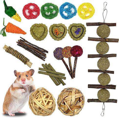 ألعاب الأرنب Ysenchan، ألعاب مضغ الأرنب، ألعاب خنزير غينيا، ألعاب الهامستر، ألعاب شينشيلا، يعامل الأرانب كعك تيموثي هاي، عصي خشب التفاح، ألعاب شينشيلا للعناية بالمولي in Kuwait