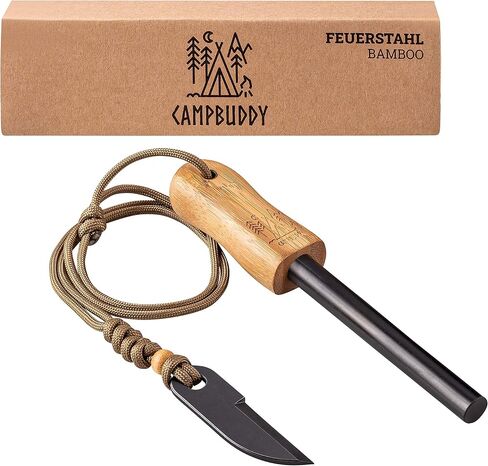 Camp Buddy „Bamboo Fire Starter Kit - Large Magnesium Flint and Steel for Your Bushcraft, Survival, Camping and Fire Starter Backpacking Gear in Saudi Arabia
