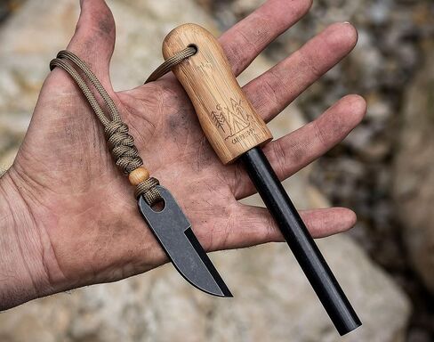 Camp Buddy „Bamboo Fire Starter Kit - Large Magnesium Flint and Steel for Your Bushcraft, Survival, Camping and Fire Starter Backpacking Gear in Saudi Arabia