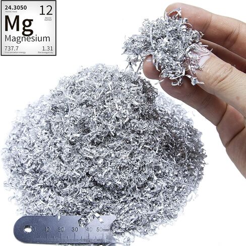 Magnesium Chips Shavings Fire Starter Kit Big Package, 99.9% Purity, Net Weight 130g, Emergency Fire Starting, Wilderness Outdoor, Camping Hiking, Jungle Survival, Package Dimensions 9''x5.5''x2.2'' in Kuwait