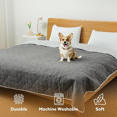 DOCABU Waterproof and Anti-Slip Dog Bed Cover Rug Pads for Couch Protection Reuseable Mattress Protector Furniture Sofa Bed Cover Dog Bed Blanket Multiple Sizes, Machine Washable in Kuwait