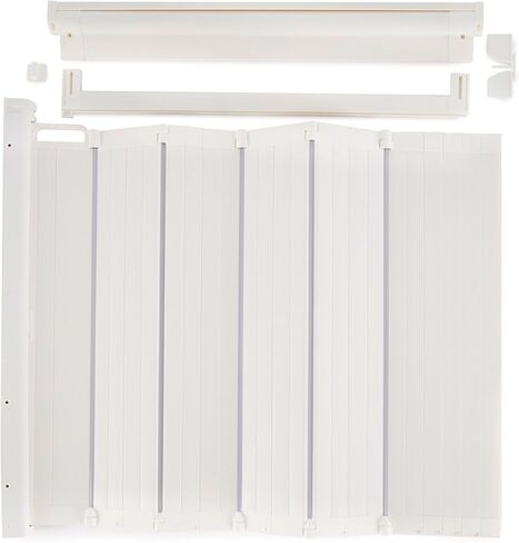 Scandinavian Pet Design 60214-92401 Guard Me Plastic Retractable 22 to 36 Inch Pet Safety Gate Barrier with Quick Release Latch, White in Saudi Arabia
