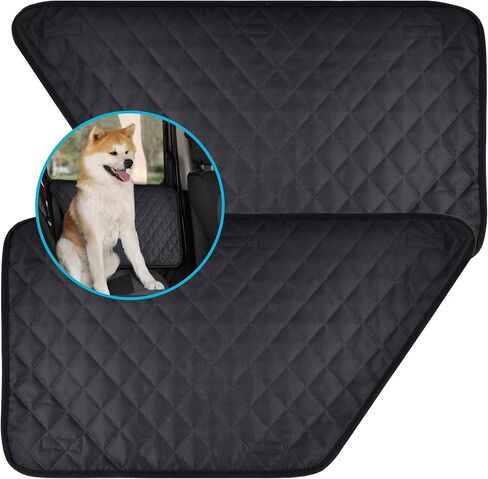 Zone Tech Car Door Pet Barrier - Black Premium Quality Heavy Duty Waterproof, Scratchproof Side Barrier Dog Pet Vehicle Interior Door Cover- Universal Size Fits Cars, Trucks & SUVs (1 Right &1 Left) in Kuwait