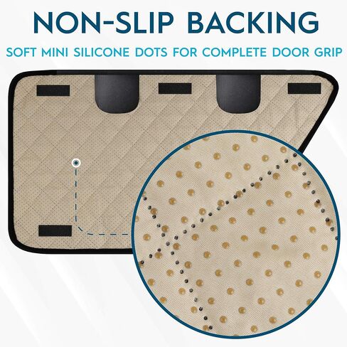 Zone Tech Car Door Pet Barrier - Black Premium Quality Heavy Duty Waterproof, Scratchproof Side Barrier Dog Pet Vehicle Interior Door Cover- Universal Size Fits Cars, Trucks & SUVs (1 Right &1 Left) in Kuwait