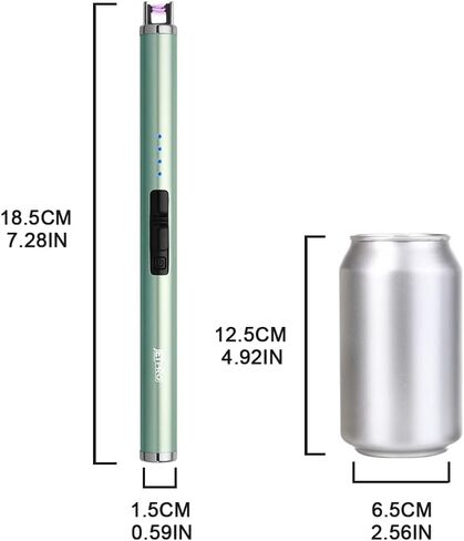 JETPRO USB ولاعة شموع قابلة لإعادة الشحن ولاعة إلكترونية مقاومة للرياح عديمة اللهب مع زر أمان للتخييم والطهي والشواء (أسود) in Kuwait