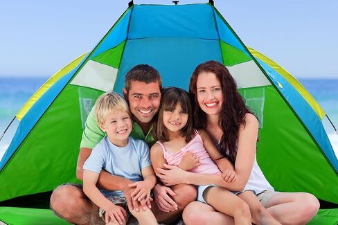 GigaTent Sun Shelter Beach Cabana Tent – Instant Set Up, UV Resistant, Waterproof - 7’ x 4’ with Mesh Windows - Zipper Door Doubles as Floor Extension in Kuwait