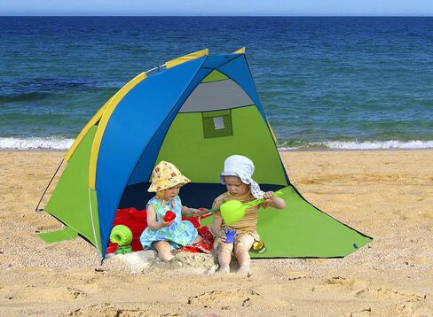 GigaTent Sun Shelter Beach Cabana Tent – Instant Set Up, UV Resistant, Waterproof - 7’ x 4’ with Mesh Windows - Zipper Door Doubles as Floor Extension in Kuwait