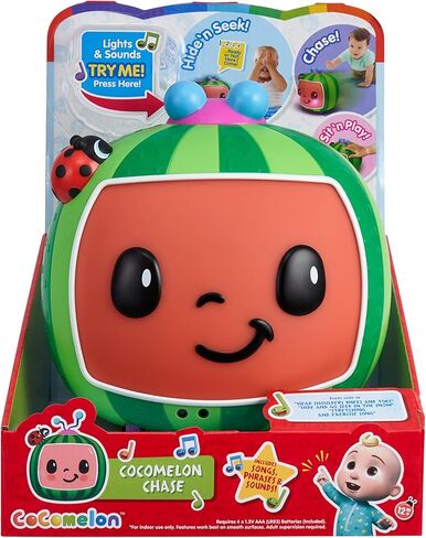 Cocomelon Chase - 3 Ways to Play: Chase, Hide ‘N Seek, Sit ‘N Play - Sensory Play Activities - Plays Clips of Songs, ‘Heads Shoulders Knees and Toes’ & ‘Animal Dance Song’ (CMI0013),Roleplay Toy in Kuwait