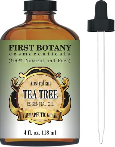Australian Pure Tea Tree Essential Oil - 4 Fl.oz. with Glass Dropper 100% Natural Therapeutic Oil to Help in Fighting Dandruff, Acne, Toenail Fungus, Yeast Infections, Cold Sores & More. in Kuwait