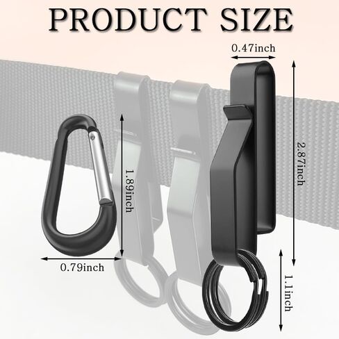 قطعتان من الملحقات التكتيكية لحزام المهام من Musibo، حامل مفاتيح حزام التحمل مع 4 إبزيم على الظهر، حامل مفاتيح، مشبك سلسلة مفاتيح للحزام، ملحقات حزام تكتيكي لحراس السجون في وكالات الإطفاء التابعة للشرطة. in Kuwait