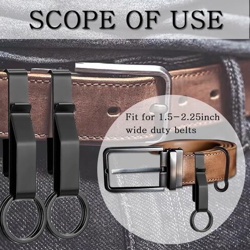 قطعتان من الملحقات التكتيكية لحزام المهام من Musibo، حامل مفاتيح حزام التحمل مع 4 إبزيم على الظهر، حامل مفاتيح، مشبك سلسلة مفاتيح للحزام، ملحقات حزام تكتيكي لحراس السجون في وكالات الإطفاء التابعة للشرطة. in Kuwait