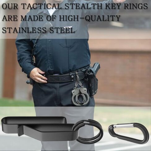 قطعتان من الملحقات التكتيكية لحزام المهام من Musibo، حامل مفاتيح حزام التحمل مع 4 إبزيم على الظهر، حامل مفاتيح، مشبك سلسلة مفاتيح للحزام، ملحقات حزام تكتيكي لحراس السجون في وكالات الإطفاء التابعة للشرطة. in Kuwait