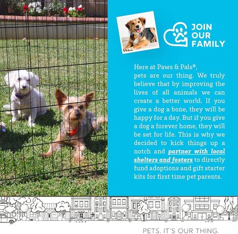 Dog Exercise Pen Pet Playpens for Small Dogs - Puppy Playpen Outdoor Back or Front Yard Fence Cage Fencing Doggie Rabbit Cats Playpens Outside Fences with Door - Metal Wire Foldable 8-Panel 30 sq Foot in Kuwait