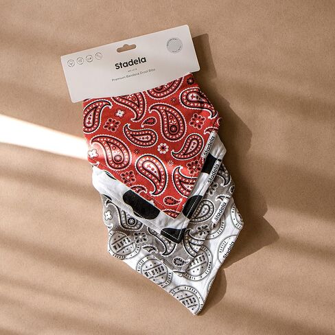 Stadela Baby Adjustable Bandana Drool Bibs, Pack of 4 in Kuwait