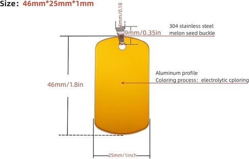 علامات كلب فارغة من الألومنيوم مستطيلة الشكل، علامات تعريف كلب قطط محفورة يدويًا، علامات اسم هوية الحيوانات الأليفة الشخصية، علامة كلب فارغة نحت DIY، مقاس 46 مم × 25 مم، أسود 12 قطعة in Kuwait