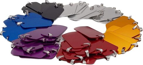 علامات كلب فارغة من الألومنيوم مستطيلة الشكل، علامات تعريف كلب قطط محفورة يدويًا، علامات اسم هوية الحيوانات الأليفة الشخصية، علامة كلب فارغة نحت DIY، مقاس 46 مم × 25 مم، أسود 12 قطعة in Kuwait