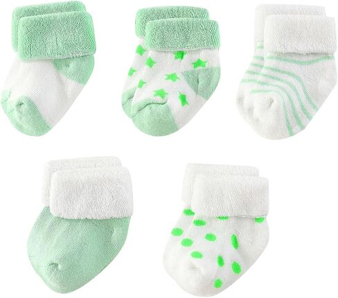 MAMIMAKA Unisex Baby Terry Socks 5-Pack for Baby boy and girl 0-12 Months Warm Cotton Socks in Saudi Arabia