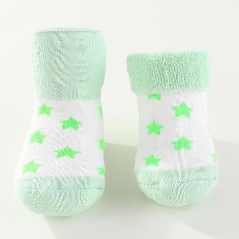 MAMIMAKA Unisex Baby Terry Socks 5-Pack for Baby boy and girl 0-12 Months Warm Cotton Socks in Saudi Arabia