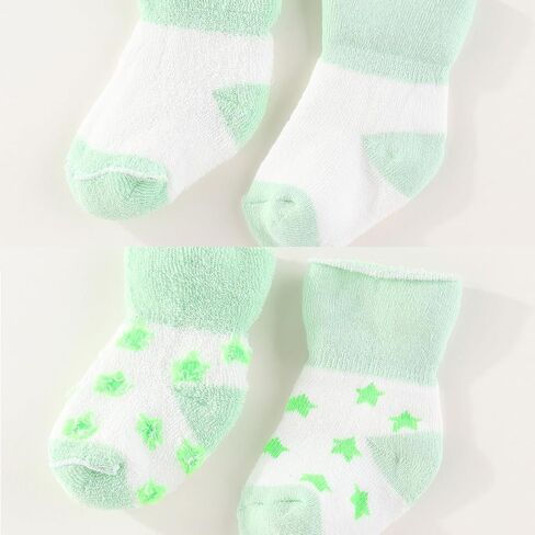 MAMIMAKA Unisex Baby Terry Socks 5-Pack for Baby boy and girl 0-12 Months Warm Cotton Socks in Saudi Arabia