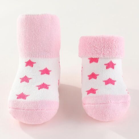 MAMIMAKA Unisex Baby Terry Socks 5-Pack for Baby boy and girl 0-12 Months Warm Cotton Socks in Saudi Arabia