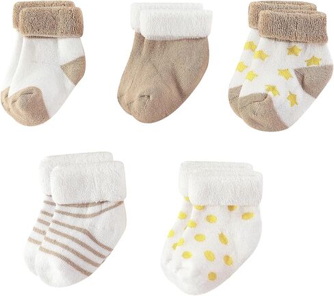 MAMIMAKA Unisex Baby Terry Socks 5-Pack for Baby boy and girl 0-12 Months Warm Cotton Socks in Saudi Arabia