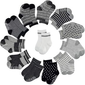 12 زوجًا جوارب أطفال مضادة للانزلاق، جوارب أطفال للجنسين 12-36 شهرًا من 1-3 سنوات in Kuwait