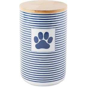 Bone Dry Paw & Patch Ceramic Pet Collection, Treat Canister, 4x6.5, Gray in Kuwait