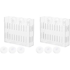 Mipcase 3pcs وعاء حجم الإطار الفراولة ديكور الأواني الحية المناظر الطبيعية العشب حامل خزان صغير رف النباتات الذاتي سقي الأسماك في الهواء الطلق شفافة مع النباتات المنزلية المزارعون نبات المياه S الروبيان in Kuwait