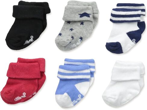 Little Me Baby Boys' Think Cotton Turn Cuff Socks in Saudi Arabia