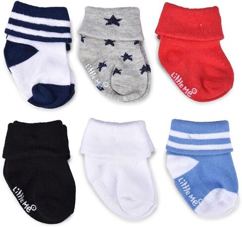 Little Me Baby Boys' Think Cotton Turn Cuff Socks in Saudi Arabia