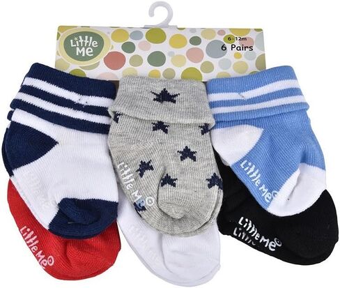 Little Me Baby Boys' Think Cotton Turn Cuff Socks in Saudi Arabia