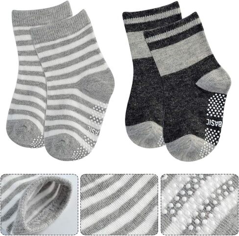 12 زوجًا جوارب أطفال مضادة للانزلاق، جوارب أطفال للجنسين 12-36 شهرًا من 1-3 سنوات in Kuwait