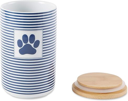 Bone Dry Paw & Patch Ceramic Pet Collection, Treat Canister, 4x6.5, Gray in Kuwait