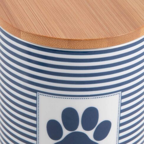 Bone Dry Paw & Patch Ceramic Pet Collection, Treat Canister, 4x6.5, Gray in Kuwait
