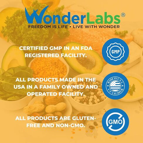 Wonder Laboratories Berberine HCL 500mg + صيانة القرفة والكروم للجلوكوز والتمثيل الغذائي وصحة القلب والجهاز المناعي وخالية من الغلوتين والكائنات المعدلة وراثيًا - 30 كبسولة in Kuwait