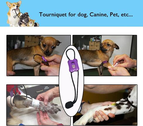 MESINURS Pet Tournique - إسعافات أولية سريعة الفك للكلاب والقطط والحيوانات، 5 قطع (أزرق) in Kuwait