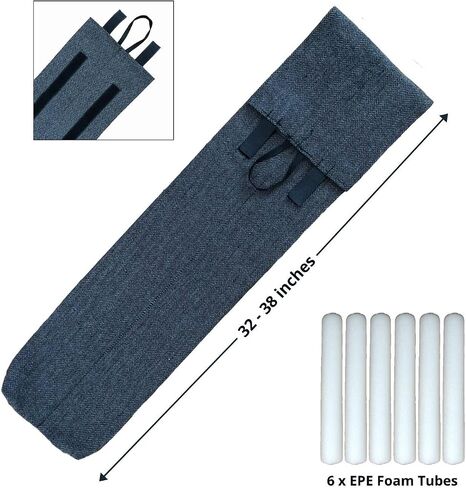 Under Door Draft Stopper Blocker 2" Foam Tubes Double Sided Noise Light Dust Proof Large Gaps Insulation Energy Saving Adjustable 32 to 38 inches (Grey) in Saudi Arabia
