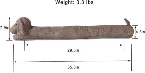 SANFERGE 36 بوصة 3LB سدادة مسودة شديدة التحمل تحت الباب، مانع مسودة باب عازل للصوت للديكور، واقي مسودة موفر للطاقة، أصفر زرافة in Kuwait