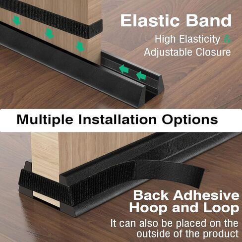 سدادة باب من Leondr مقاس 36 بوصة مقاومة للماء تحت الباب مانعة للضوضاء عازلة للصوت وقابلة للقطع شبه منحرف قوي لاصق للطقس وتجريد ختم الباب تحت الباب لتقليل الغبار واكتساح باب الهواء، أبيض in Kuwait