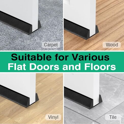 سدادة باب من Leondr مقاس 36 بوصة مقاومة للماء تحت الباب مانعة للضوضاء عازلة للصوت وقابلة للقطع شبه منحرف قوي لاصق للطقس وتجريد ختم الباب تحت الباب لتقليل الغبار واكتساح باب الهواء، أبيض in Kuwait