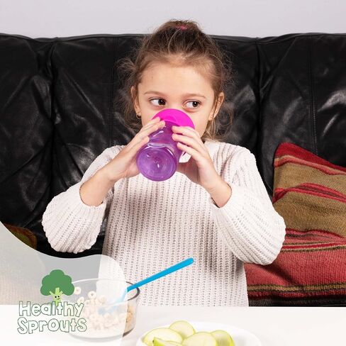 Silicone Sippy Cup Lids - Spill Proof, Fits Any Cup, BPA-Free, Durable & Soft for Babies & Toddlers, Quick to Attach - 5 Pack Silicone Lids for Cups (Purple, Pink, Green, Orange, Teal) in Saudi Arabia